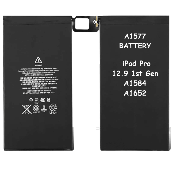 A1577 Zero Circal Battery 10307mAh 388Whr 377V For iPad Pro 12.9 1st Gen A1584 A1652 - Best Cell Phone Parts Distributor in Canada, Parts Source A1577 Zero Circal Battery 10307mAh 388Whr 377V For iPad Pro 12.9 1st Gen A1584 A1652 - Best Cell Phone Parts Distributor in Canada, Parts Source